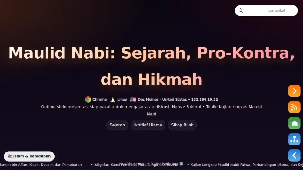 Slide Web: Sejarah & Pro-Kontra Maulid Nabi