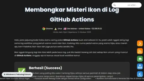 Membongkar Misteri Ikon di Log GitHub Actions - Panduan Lengkap