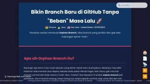 Cara Membuat Orphan Branch di Git & GitHub