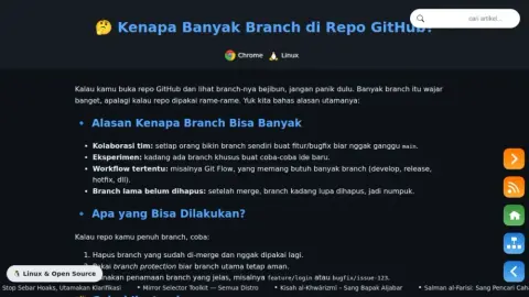 Mengapa Banyak Branch di Repo GitHub?