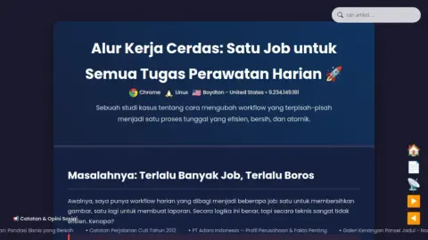 Workflow Cerdas: Satu Job untuk Semua Tugas Perawatan Harian