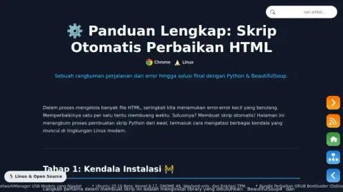 Panduan Lengkap: Membuat Skrip dapat untuk Memperbaiki HTML