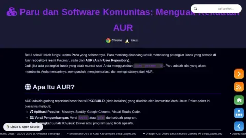 Fungsi Sebenarnya Paru: Menginstal Software Komunitas (AUR)