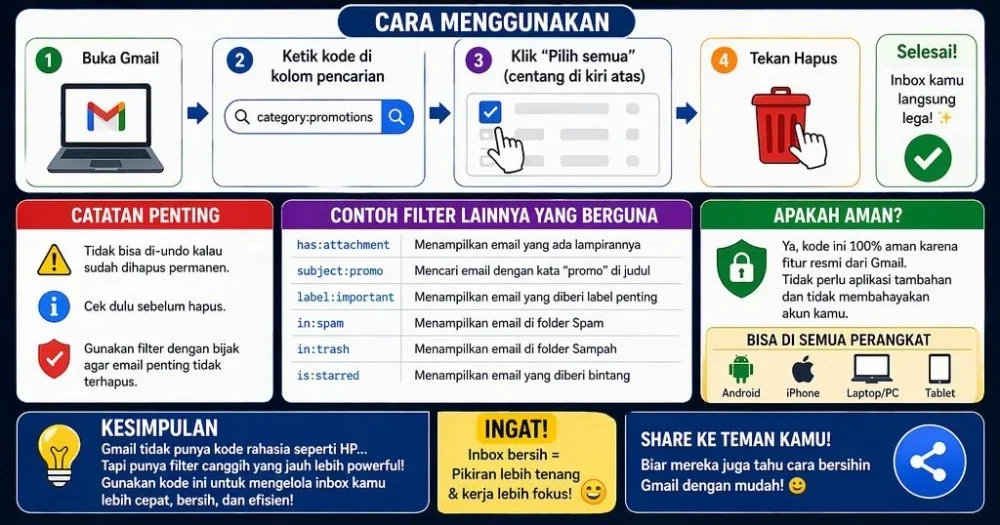 Panduan Hapus Email Gmail Massal