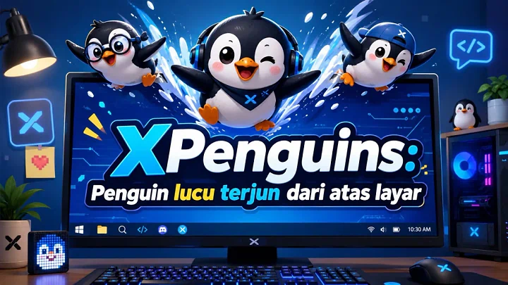 XPenguins: Animasi Penguin Lucu di Layar Linux