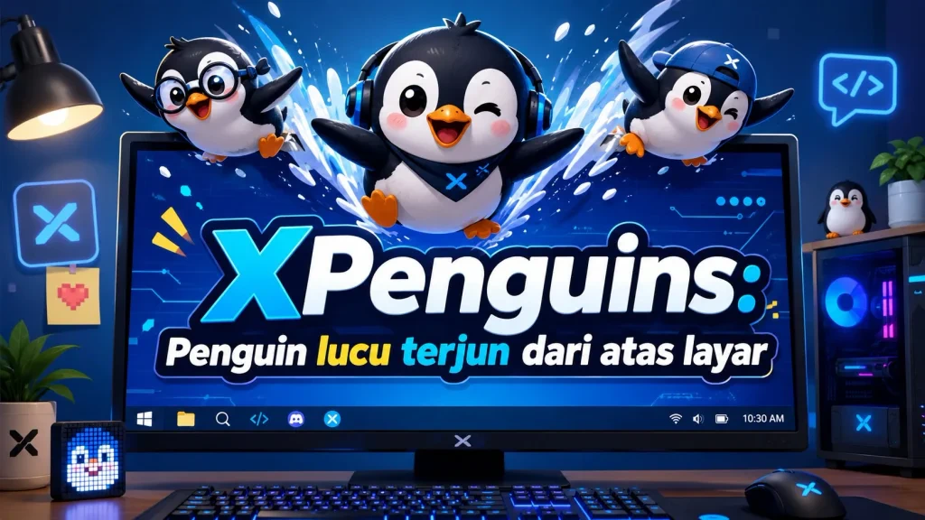 XPenguins: Animasi Penguin Lucu di Layar Linux