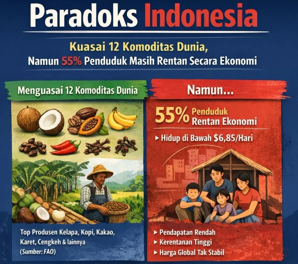 Ilustrasi peta komoditas Indonesia FAO