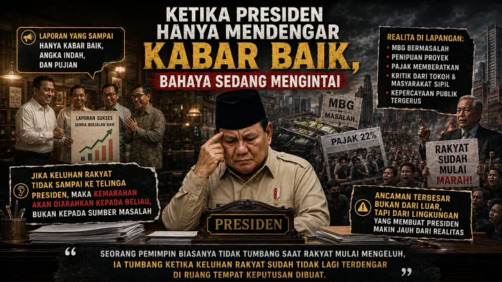Ketika Presiden Hanya Mendengar Kabar Baik, Bahaya Mengintai
