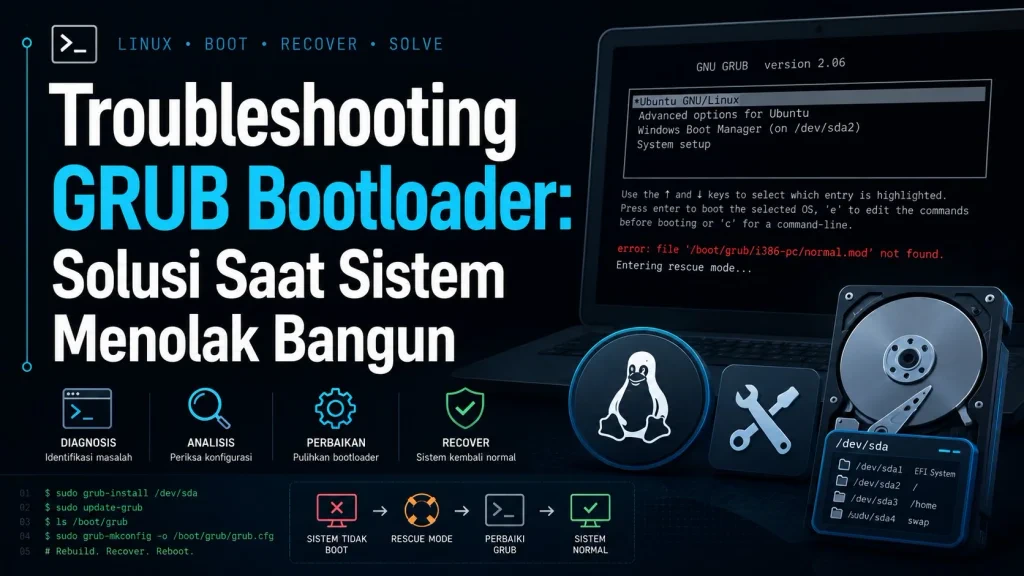 Troubleshooting GRUB Bootloader Linux: Solusi Tuntas