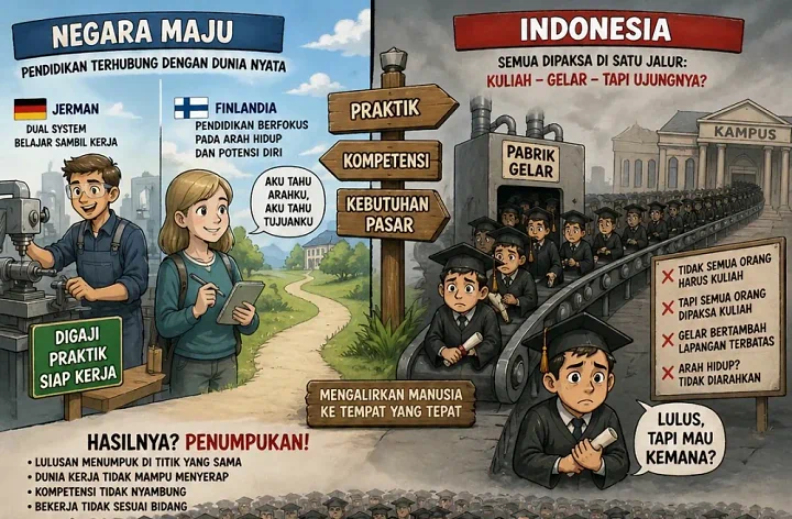 Pendidikan Indonesia: Antara Ilusi Gelar dan Krisis Arah Generasi