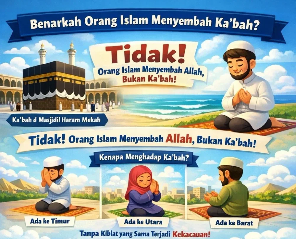 Masjidil Haram dan Ka'bah dari udara