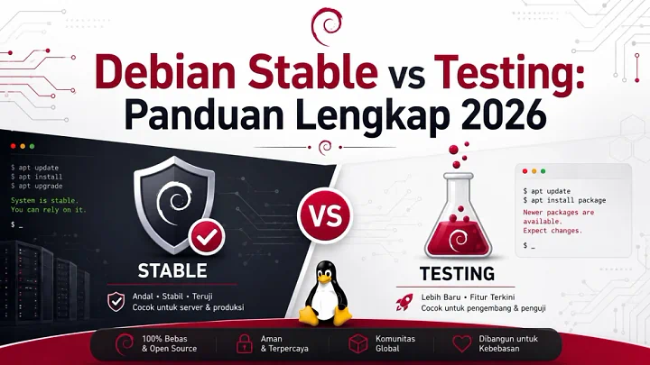 Perbedaan Debian Stable vs Testing: Panduan Lengkap 2026