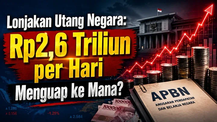 Lonjakan Utang Negara: Rp2,6 Triliun per Hari, Menguap ke Mana?