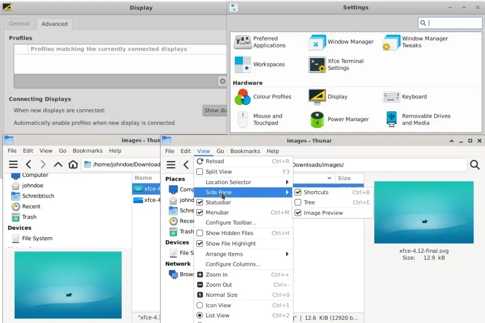Alur kerja konfigurasi display manager LightDM untuk desktop XFCE