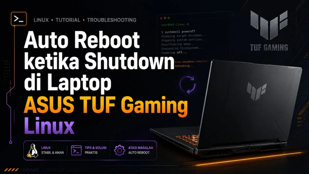 Solusi Laptop ASUS TUF Gaming Linux Auto Reboot Setelah Shutdown