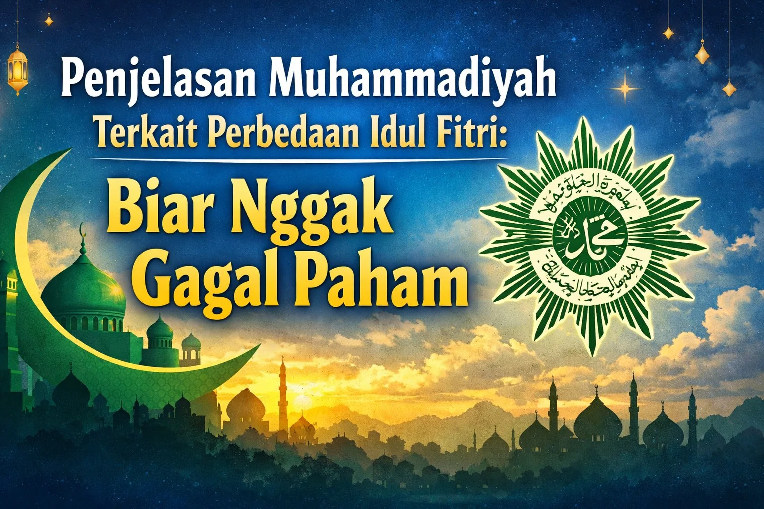 Penjelasan Muhammadiyah Terkait Perbedaan Idul Fitri: Biar Tidak Gagal Paham