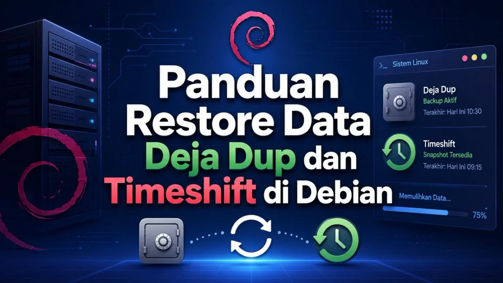 Ilustrasi pemulihan data menggunakan antarmuka grafis Linux