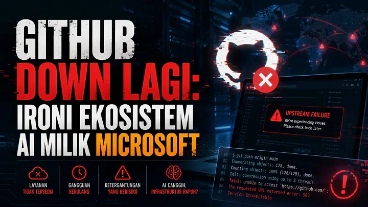 GitHub Down Lagi: Ironi Ekosistem AI Milik Microsoft