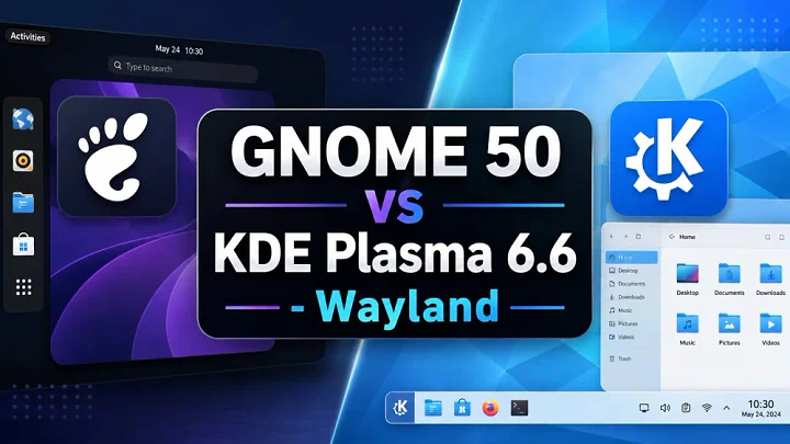 Perbandingan Implementasi Wayland di GNOME 50 vs KDE Plasma 6.6