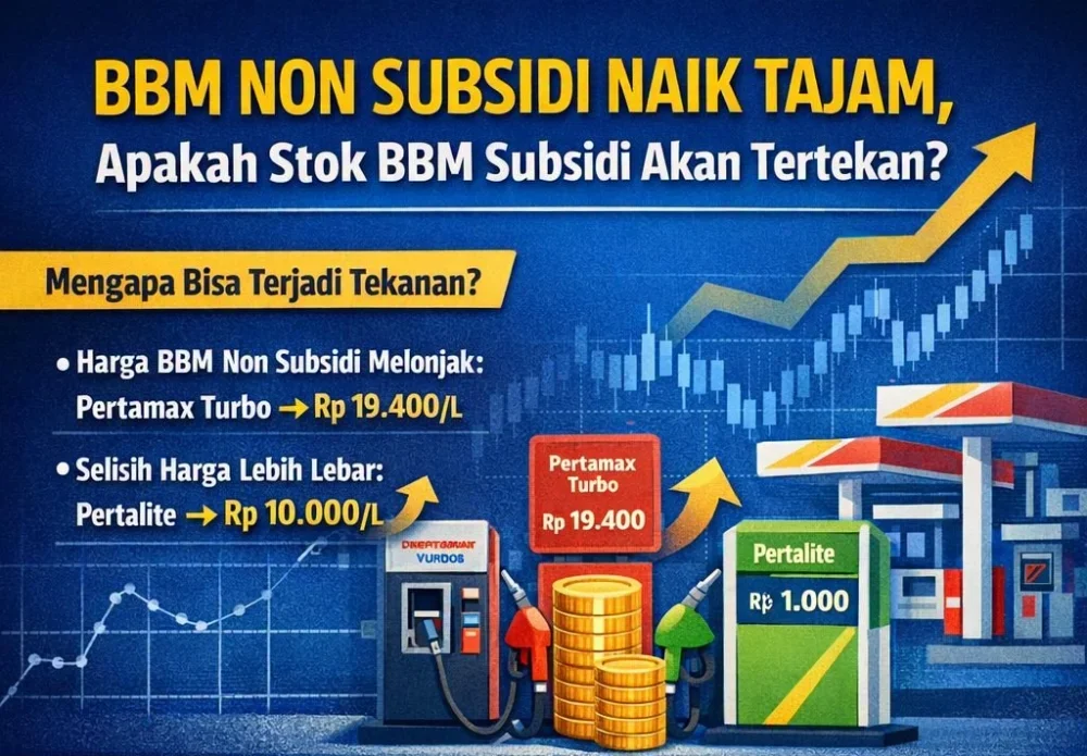 Ilustrasi SPBU dengan indikator harga BBM nonsubsidi naik