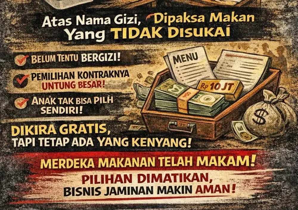 Anak-anak makan bersama di sekolah