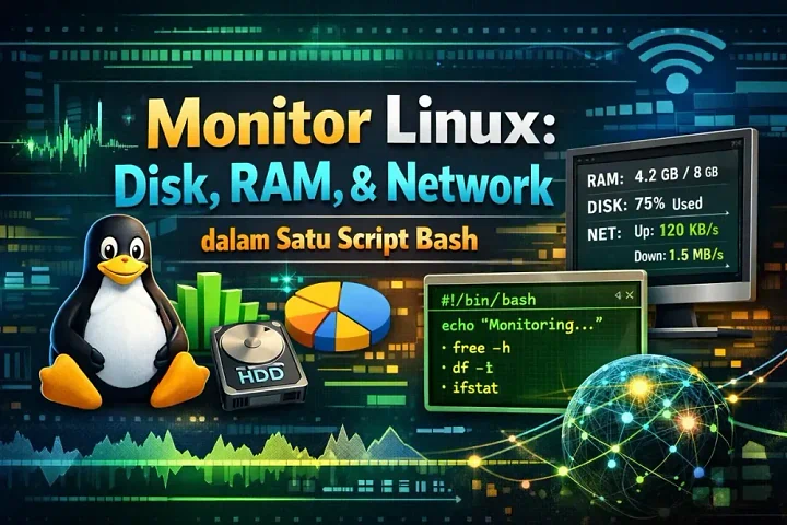 Master Dashboard Monitor Linux: Disk, RAM, dan Network dalam Satu Script Bash