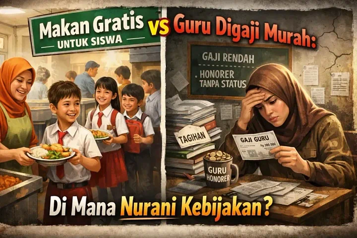 Makan Gratis vs Guru Digaji Murah: Di Mana Nurani Kebijakan?