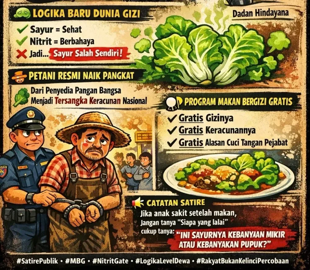 Ilustrasi Sayur dan Pupuk Nitrogen Konspirasi Nitrit