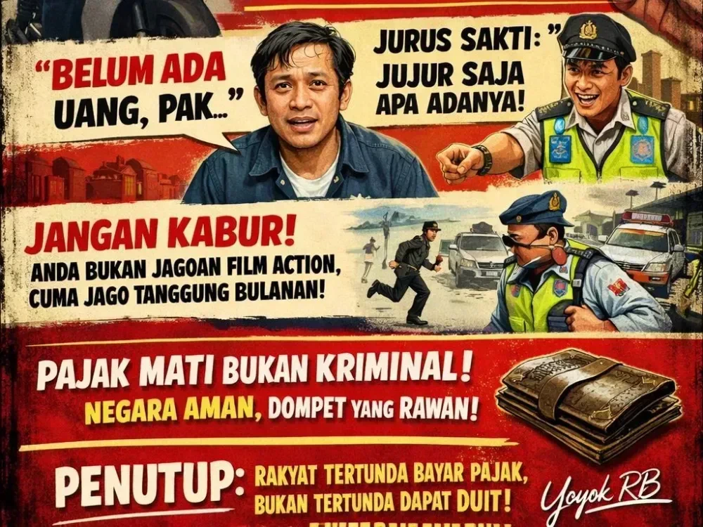Polisi memeriksa surat kendaraan