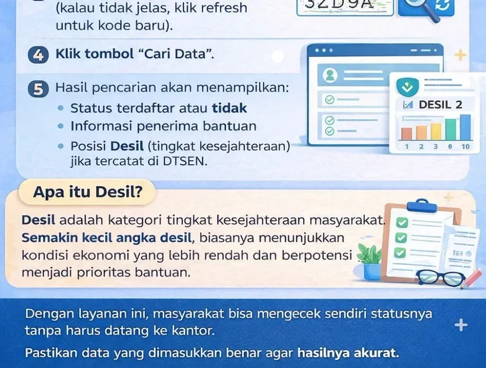 cara cek bansos desil