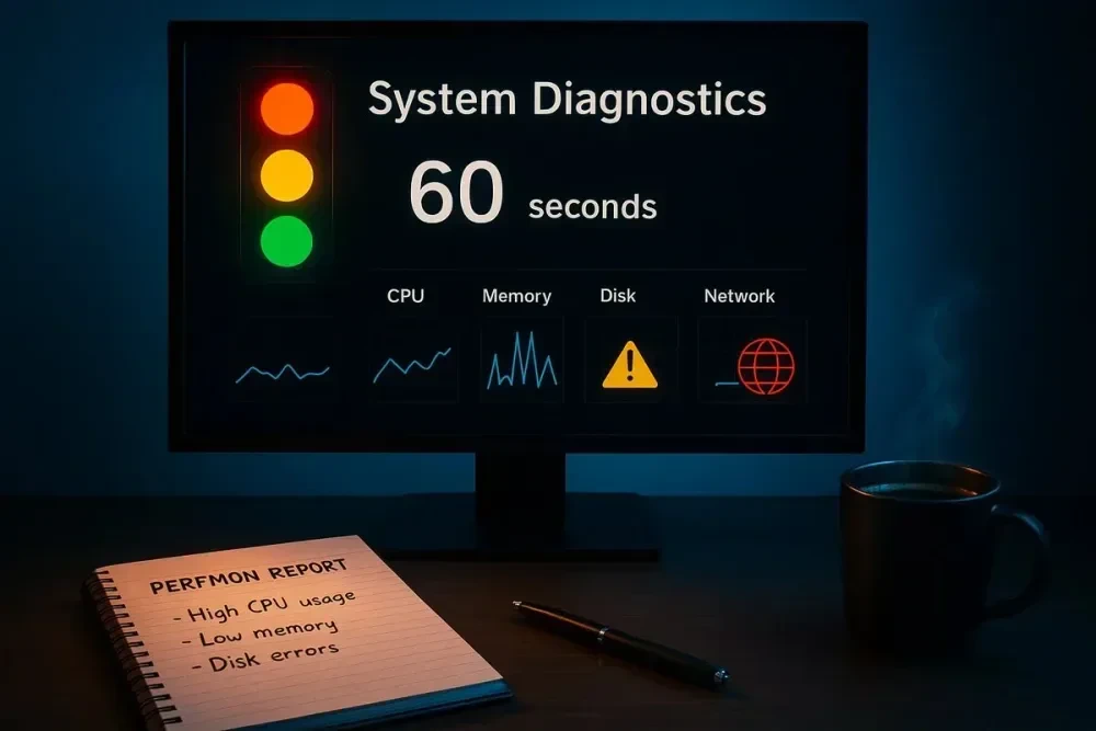 Cara Diagnosa PC Windows Lambat dalam 60 Detik dengan Perfmon Report Panduan Lengkap 2026