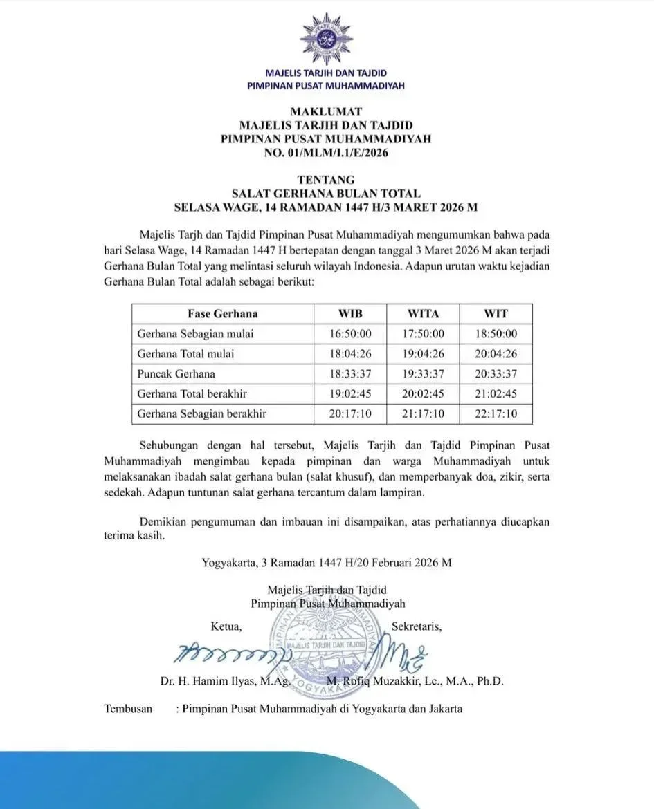 Gerhana Bulan - 3 Maret 2026