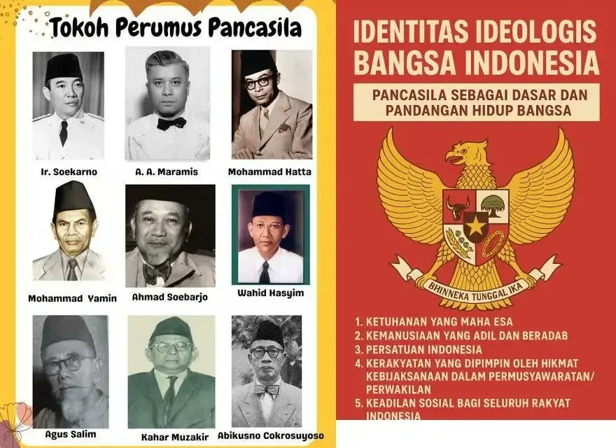 Ilustrasi Garuda Pancasila dan diskusi kebangsaan