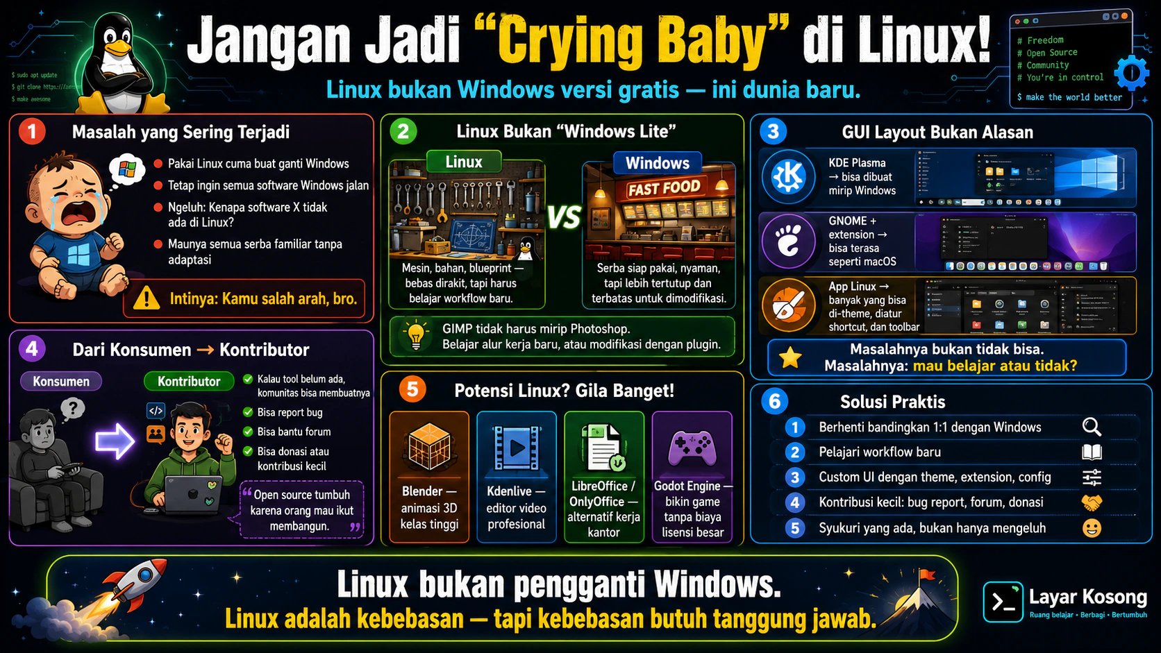 Jangan Jadi "Crying Baby" di Linux!