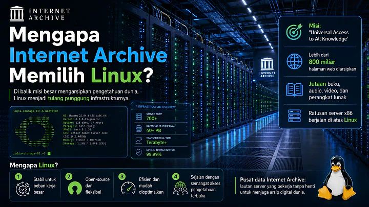 Mengapa Internet Archive Memilih Linux? Analisis Mendalam di Balik Arsitektur Server Raksasa