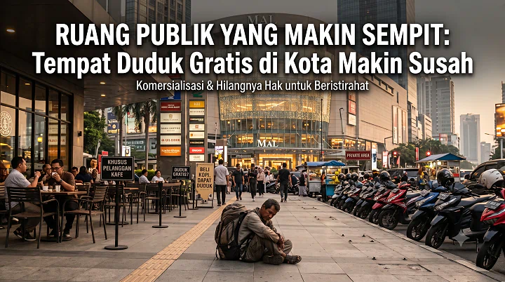 Ruang Publik yang Makin Sempit: Tempat Duduk Gratis di Kota Makin Susah