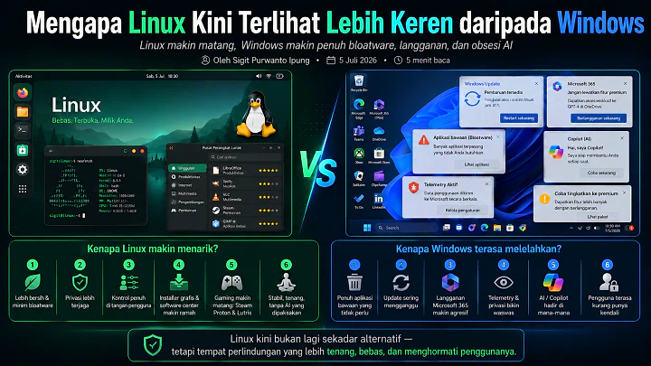 Mengapa Linux Kini Terlihat Lebih Keren daripada Windows