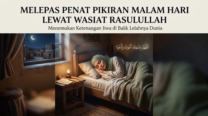 Melepas Penat Pikiran Malam Hari Lewat Wasiat Rasulullah