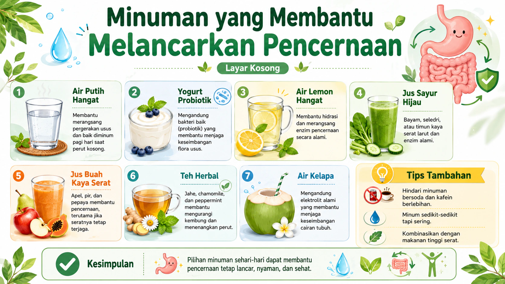 Minuman yang Membantu Melancarkan Pencernaan