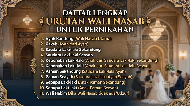 Urutan Wali Nasab Nikah Sesuai Syariat dan Kemenag