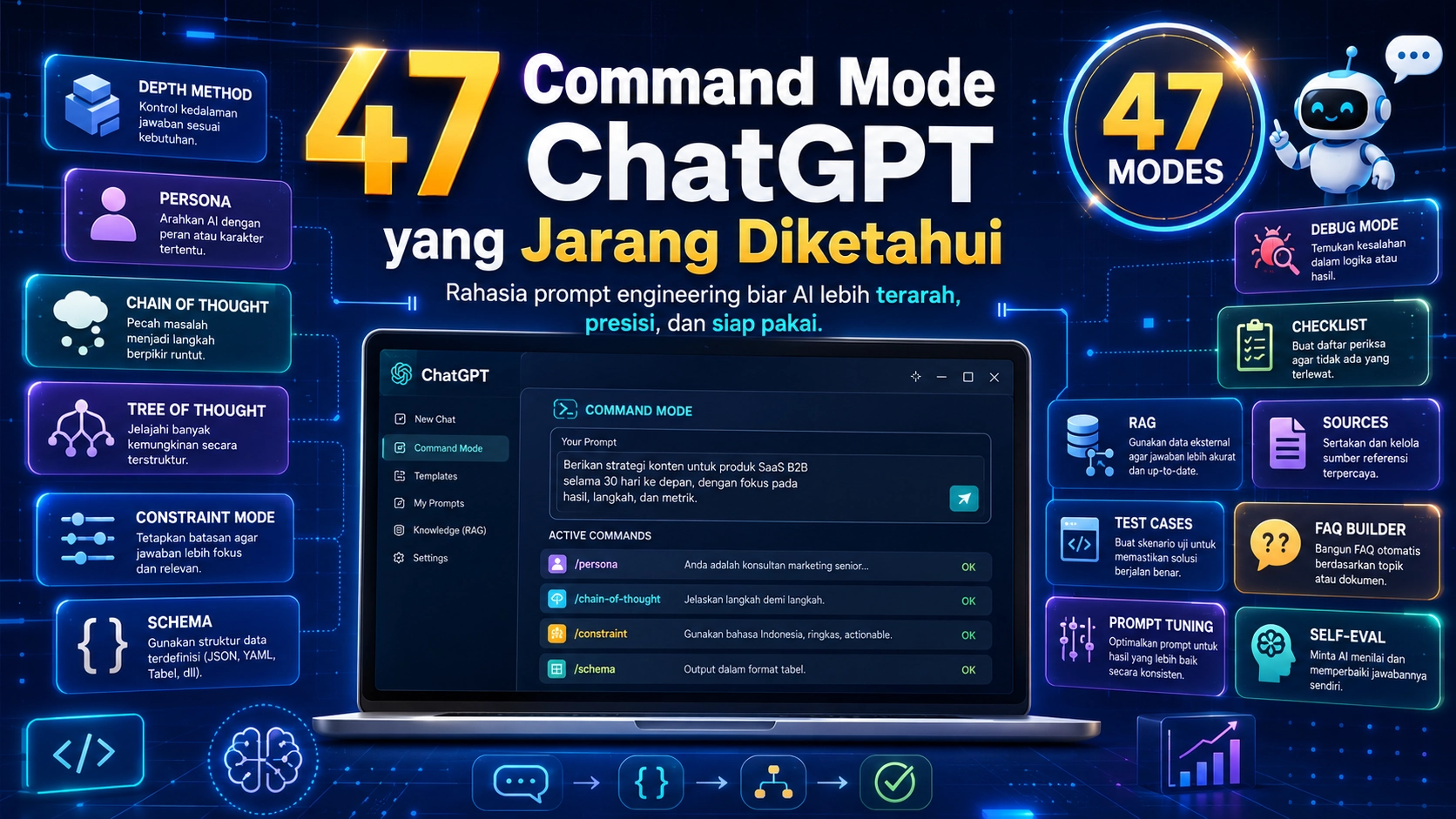 47 Command Mode ChatGPT yang Jarang Diketahui.