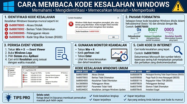 Cara Membaca dan Mengatasi Kode Kesalahan (Error Code) Windows