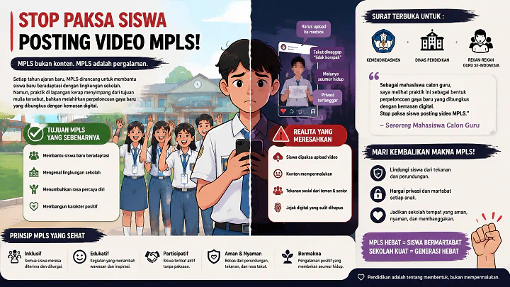 Surat Terbuka Calon Guru: Stop Paksa Siswa Posting Video MPLS