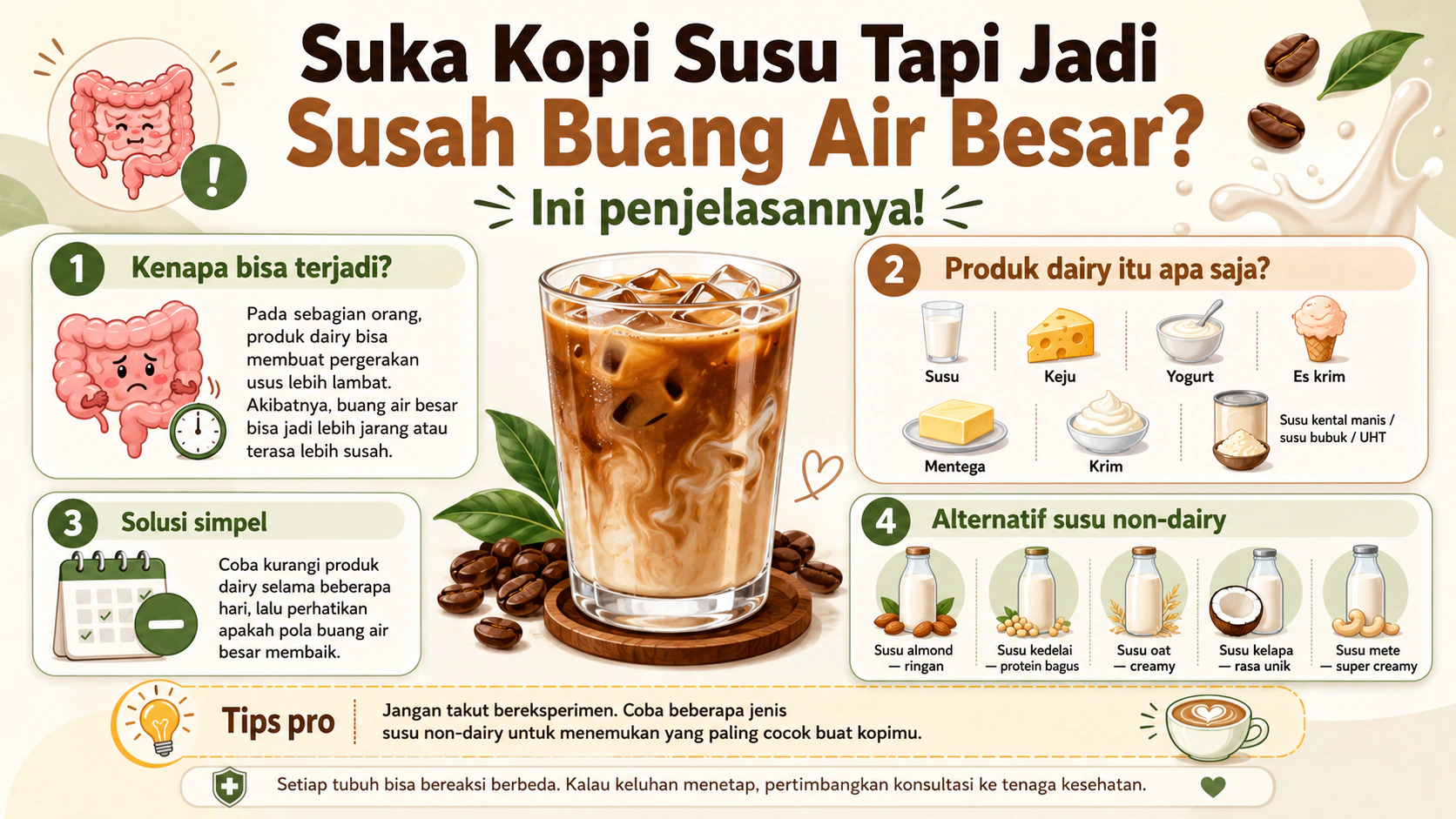 Suka Kopi Susu Tapi Jadi Susah Buang Air Besar? Ini Penjelasannya!
