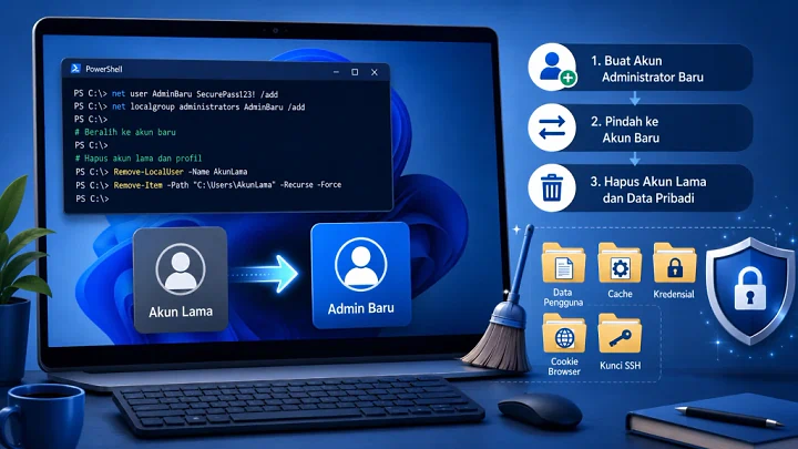 Cara Sapu Bersih Akun Windows & Hapus Jejak Digital