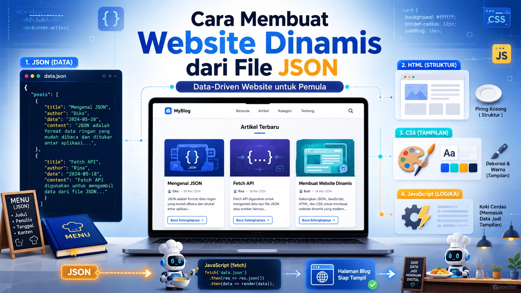 Cara Membuat Website Dinamis dari File JSON