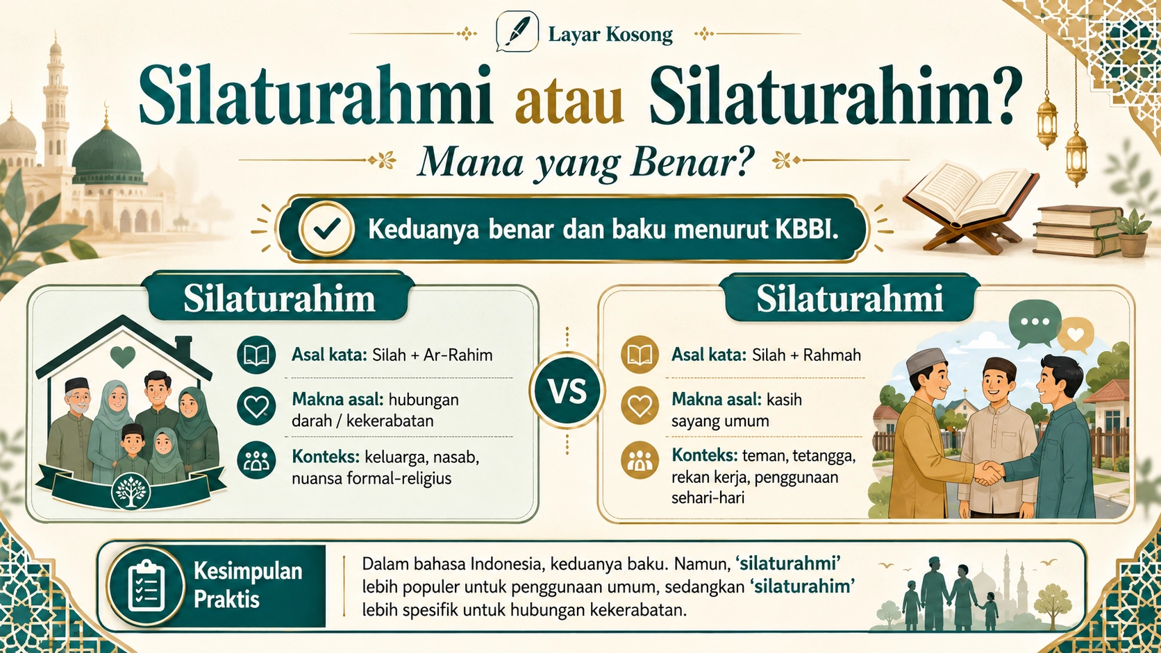 Silaturahmi atau Silaturahim? Mana yang Benar?