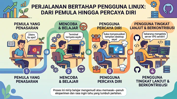 Begini Cara Pengguna Linux Bertumbuh Seiring Waktu