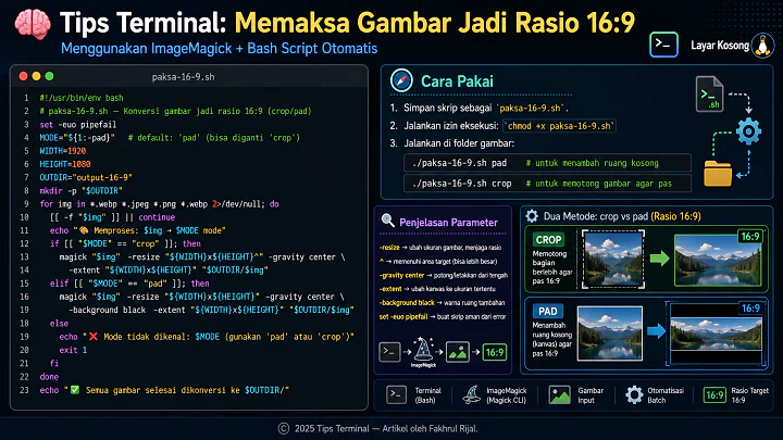 ImageMagick Memaksa Gambar Jadi Rasio 16:9 🧠