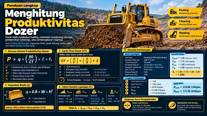 Rumus Produktivitas Bulldozer: Hitung Blade dan BCM